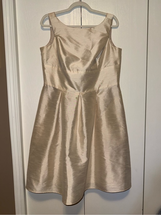 ALFRED SUNG Dresses & Skirts - Alfred Sung D448 Champagne A-Line Midi Sleeveless Cocktail Dress